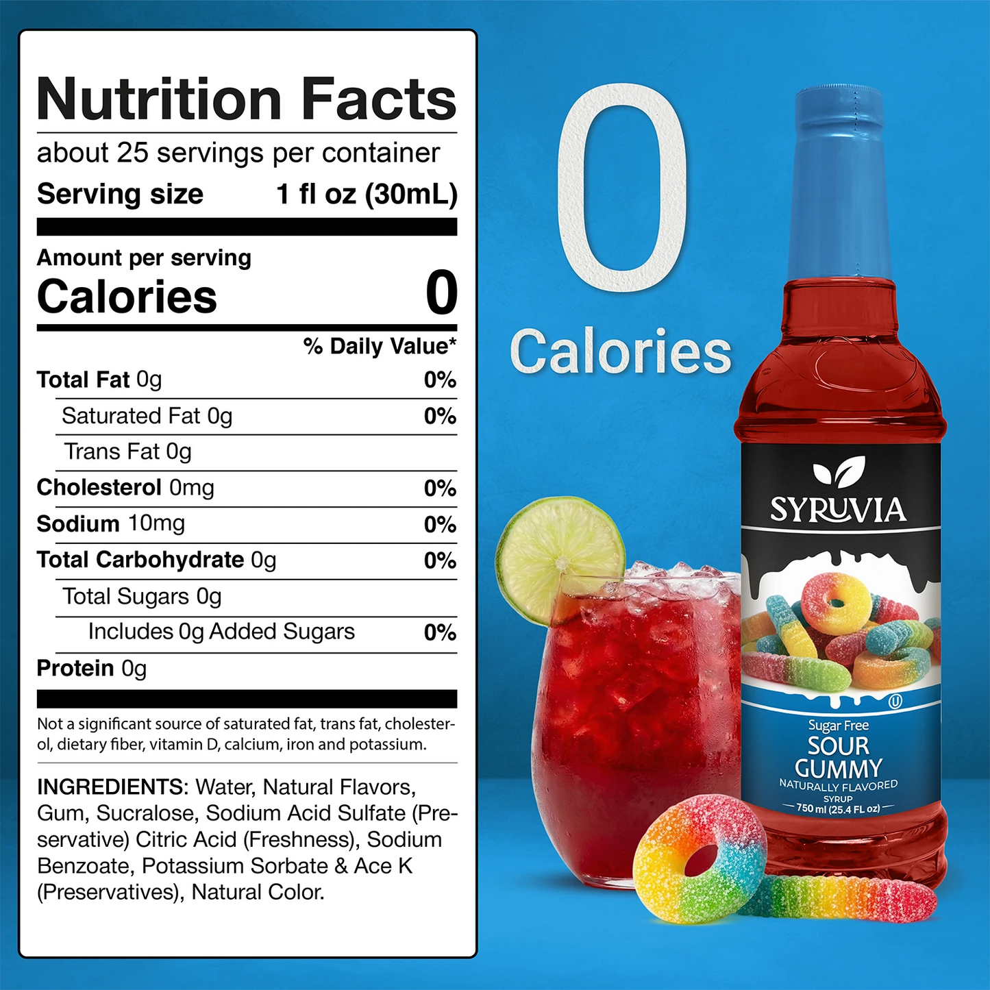 Sugar Free Sour Gummy Syrup Nutrition Facts