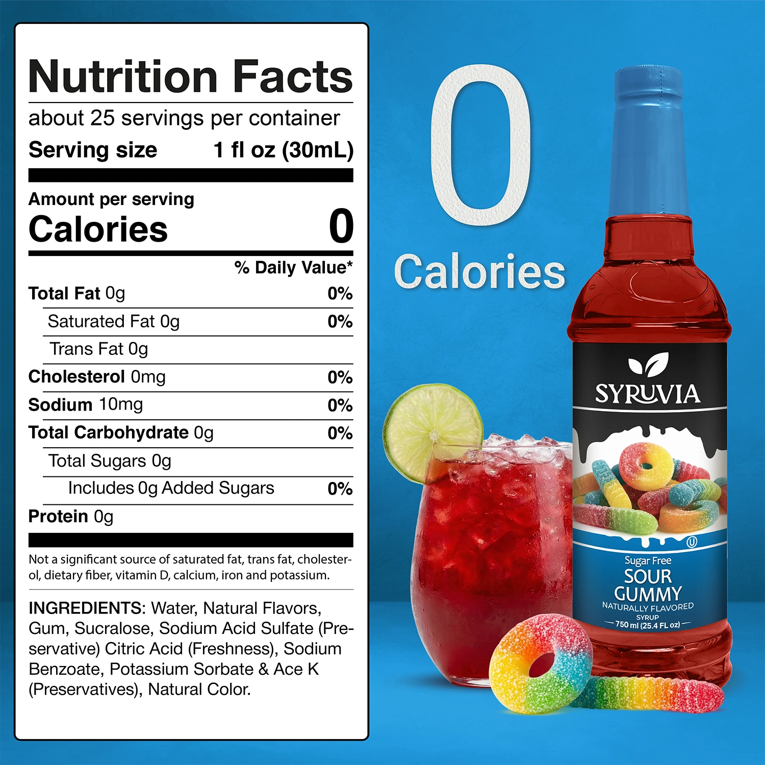 Sugar Free Sour Gummy Syrup Nutrition Facts
