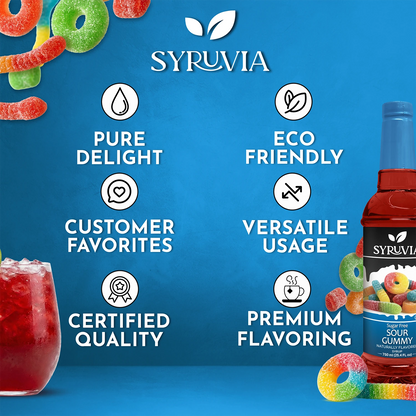 Sugar Free Sour Gummy Syrup Premium Flavoring