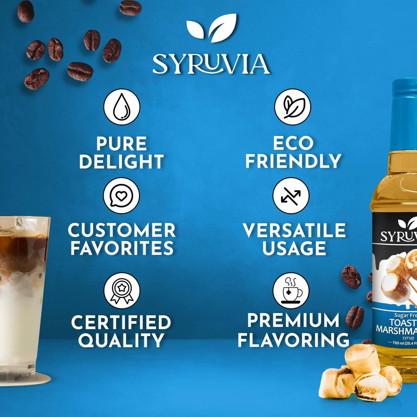 Sugar Free Toasted Marshmallow Syrup Premium Flavoring