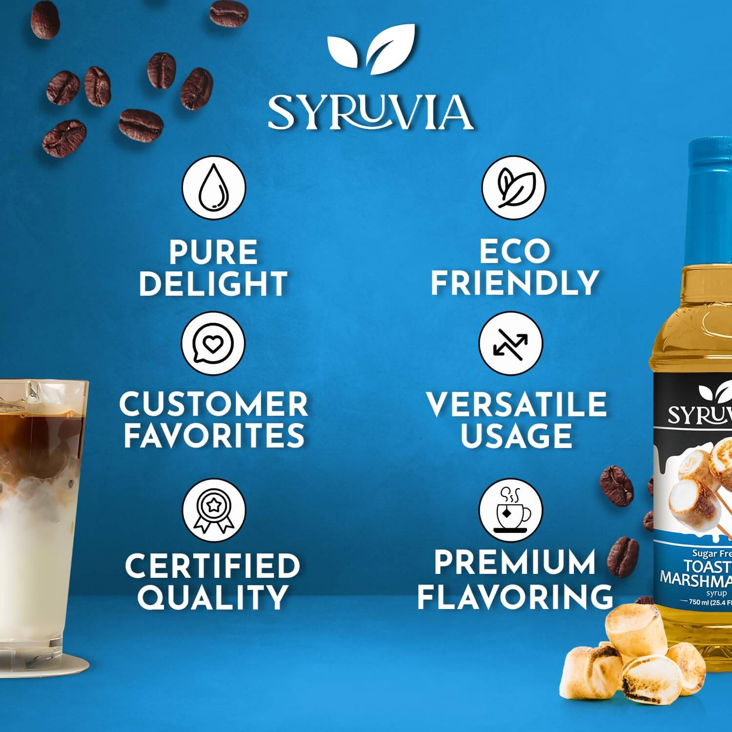 Sugar Free Toasted Marshmallow Syrup Premium Flavoring