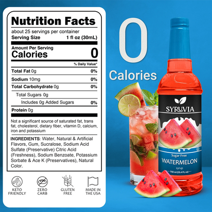 Sugar Free Watermelon Syrup Nutrition Facts