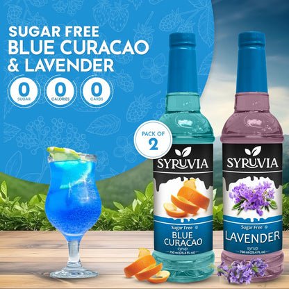 Sugar free Blue caraco Lavender cocktail Syrup