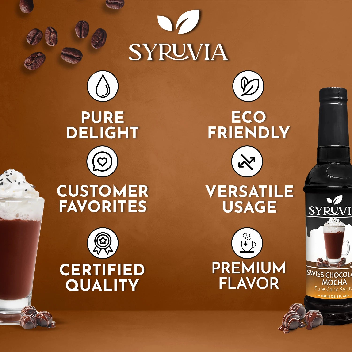 Swiss Chocolate Mocha Syrup Premium Flavoring