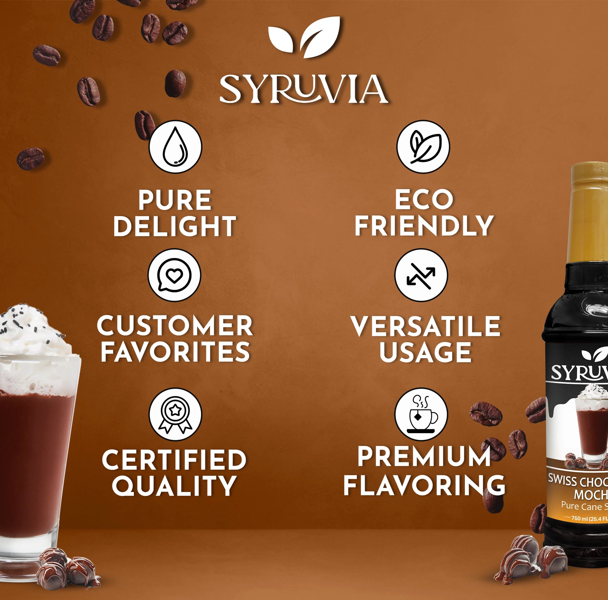 Swiss Chocolate mocha syrup for coffee