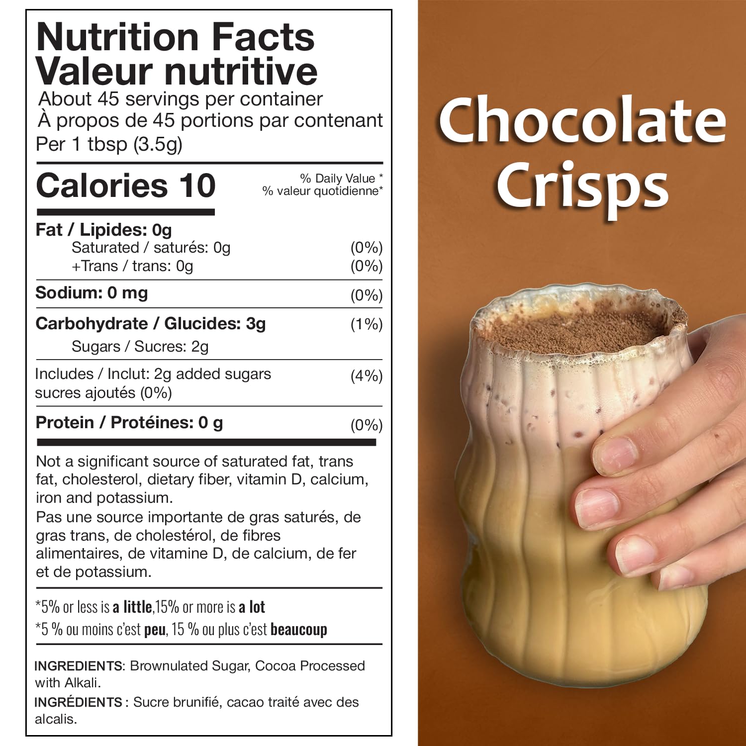 Syruvia Chocolate Crisps Nutrition Facts