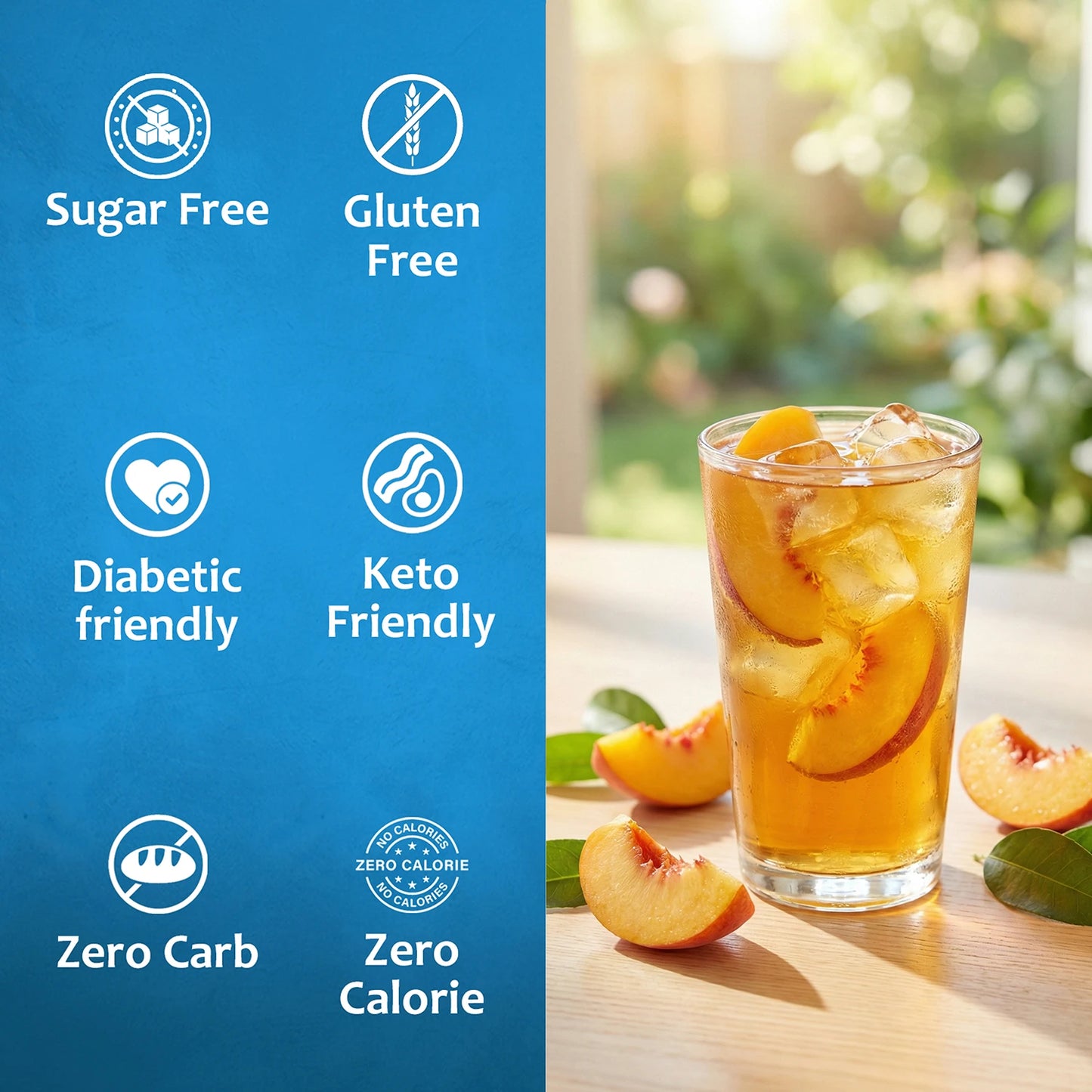 Syruvia Green Tea, Peach Tea, Sweet Tea, Blackberry Tea, Raspberry Tea, Honey Tea Diabetic Friendly