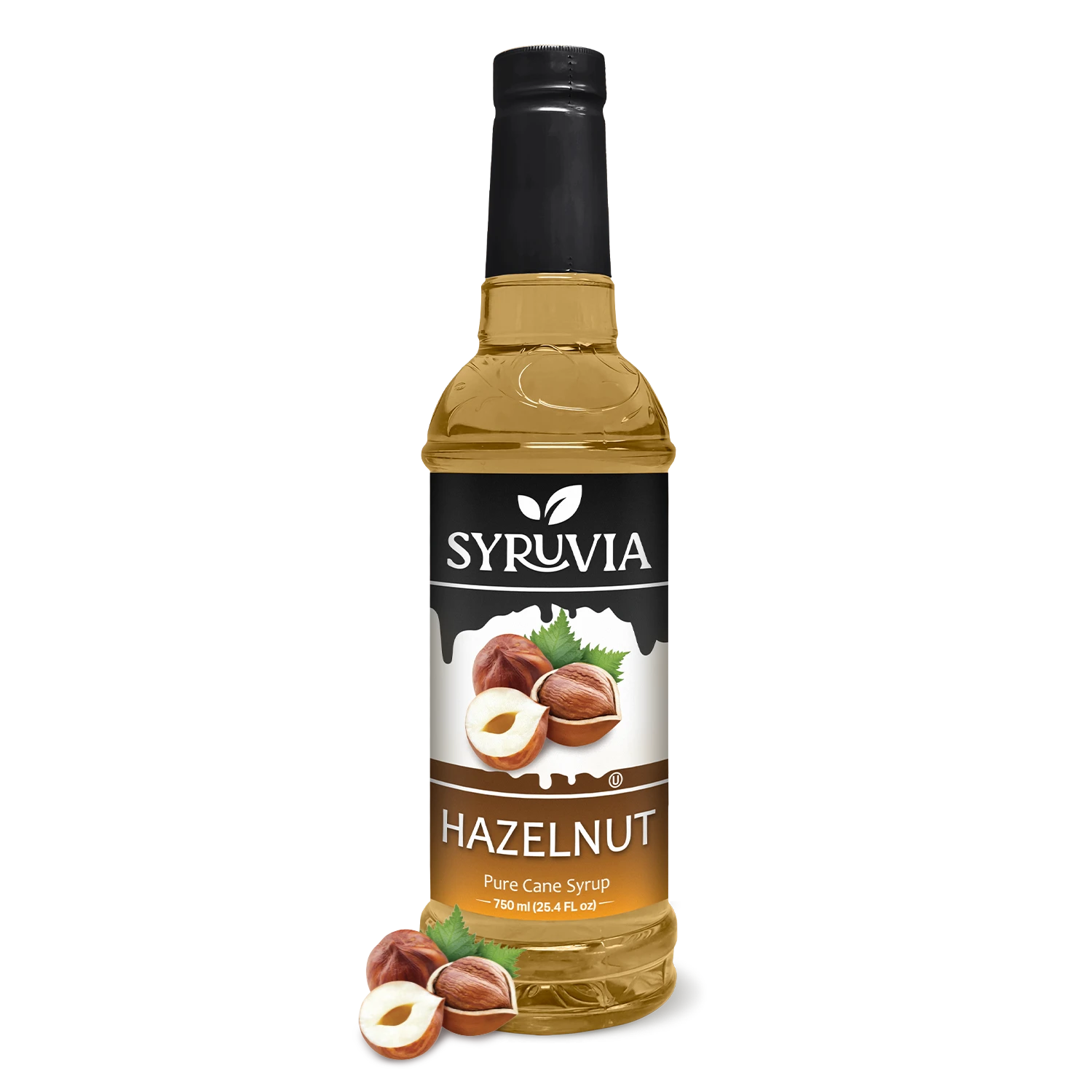 Syruvia Hazelnut Coffee Syrup 750ml Bottle Premium Flavor