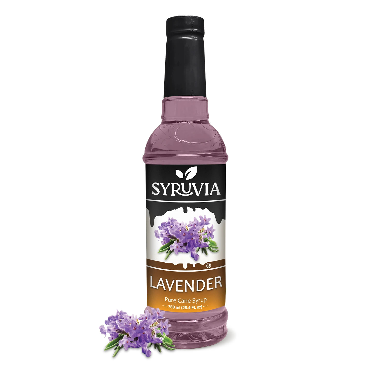 Syruvia Lavender Coffee Syrup 750ml Bottle Floral Flavor