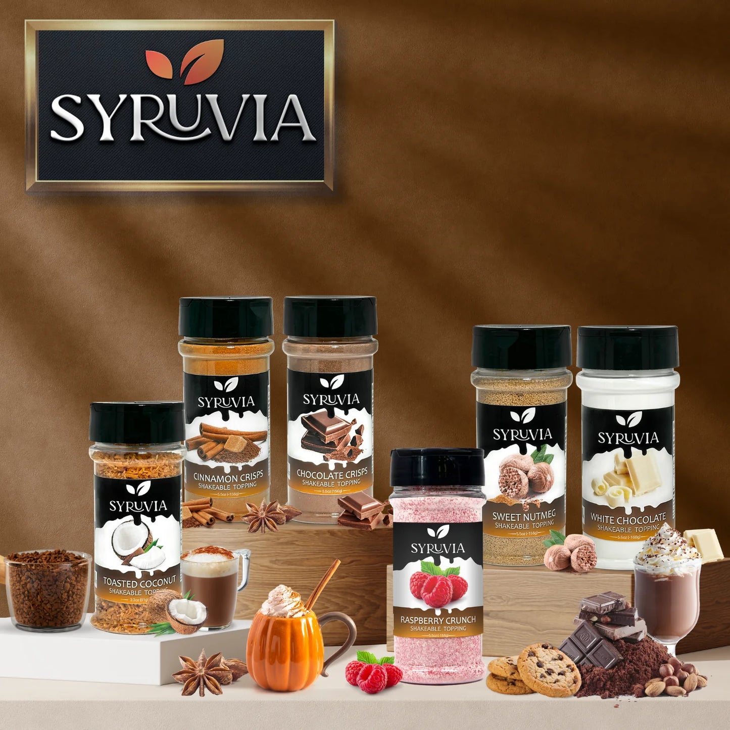 Syruvia Shakable Toppings for coffee Toasted Coconut