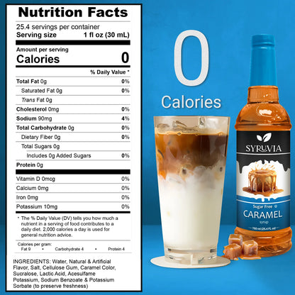 Syruvia sugar free caramel nutrition facts 