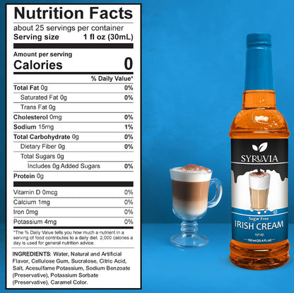 Syruvia sugar free irish cream nutrition facts