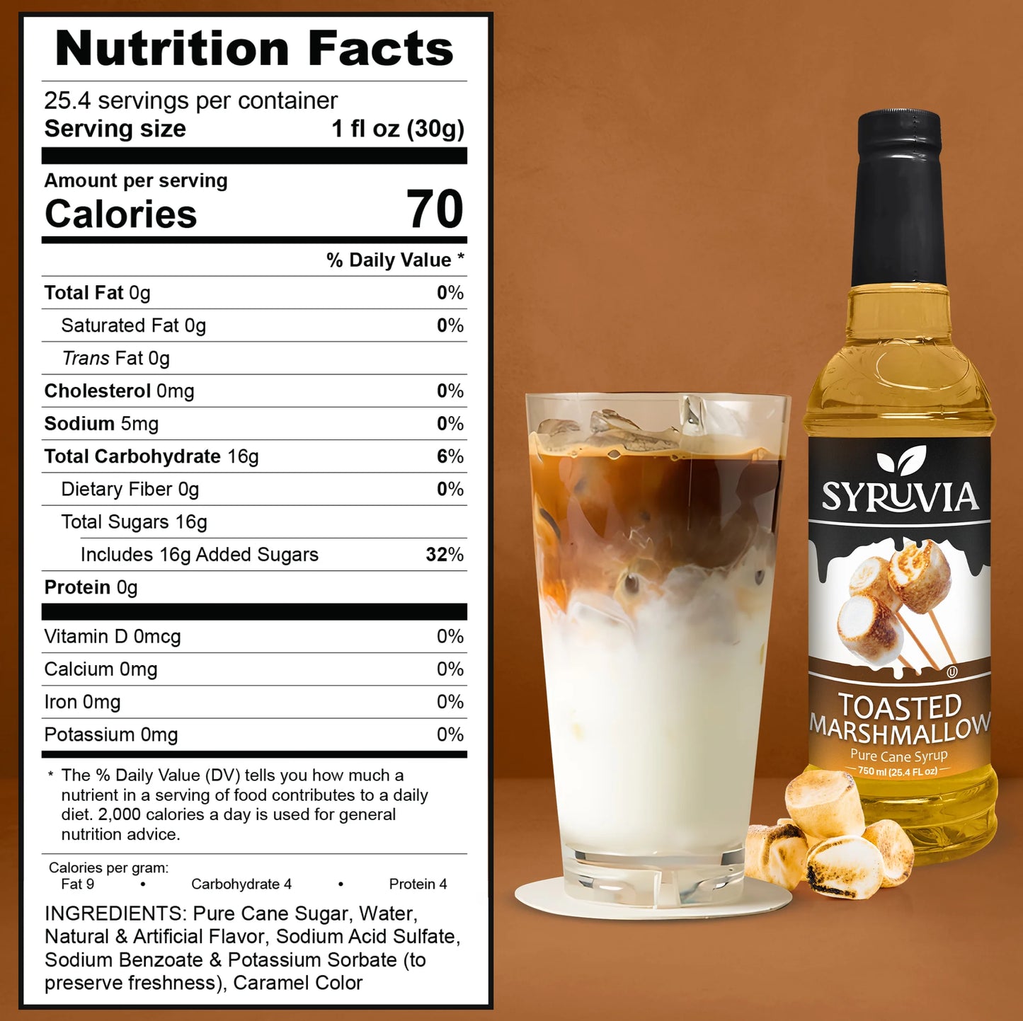 Toasted Marshmallow Syrup Nutrition Facts