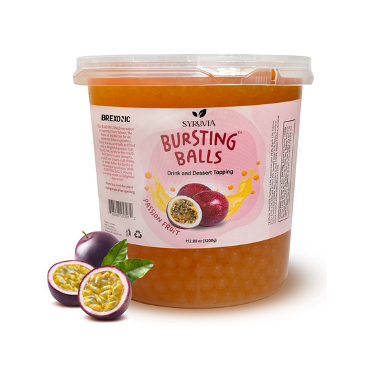 7 LB Passion Fruit Flavored Boba Balls for a Bursting and Popping Boba Experience