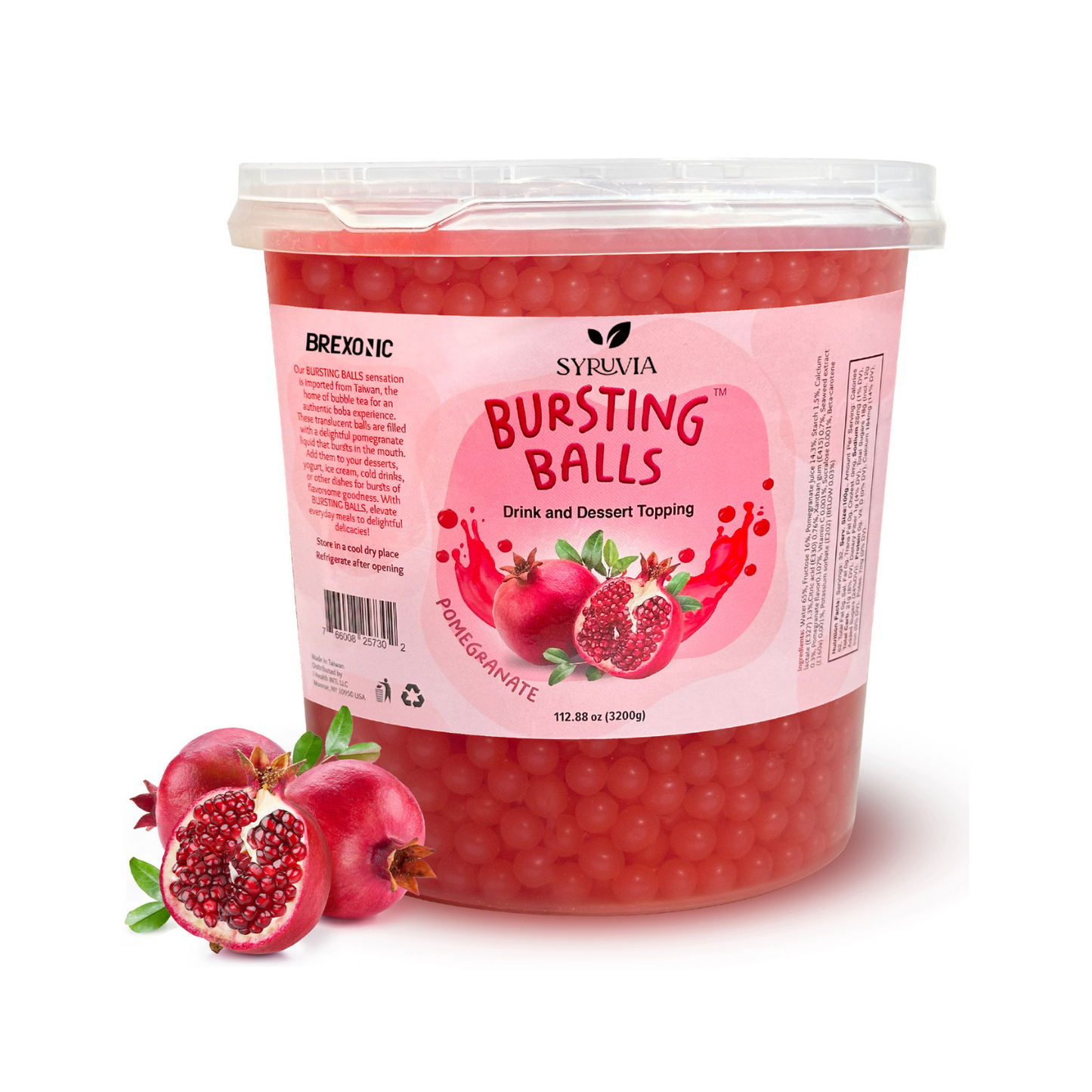 7 LB Pomegranate Flavored Boba Balls for a Bursting and Popping Boba Experience