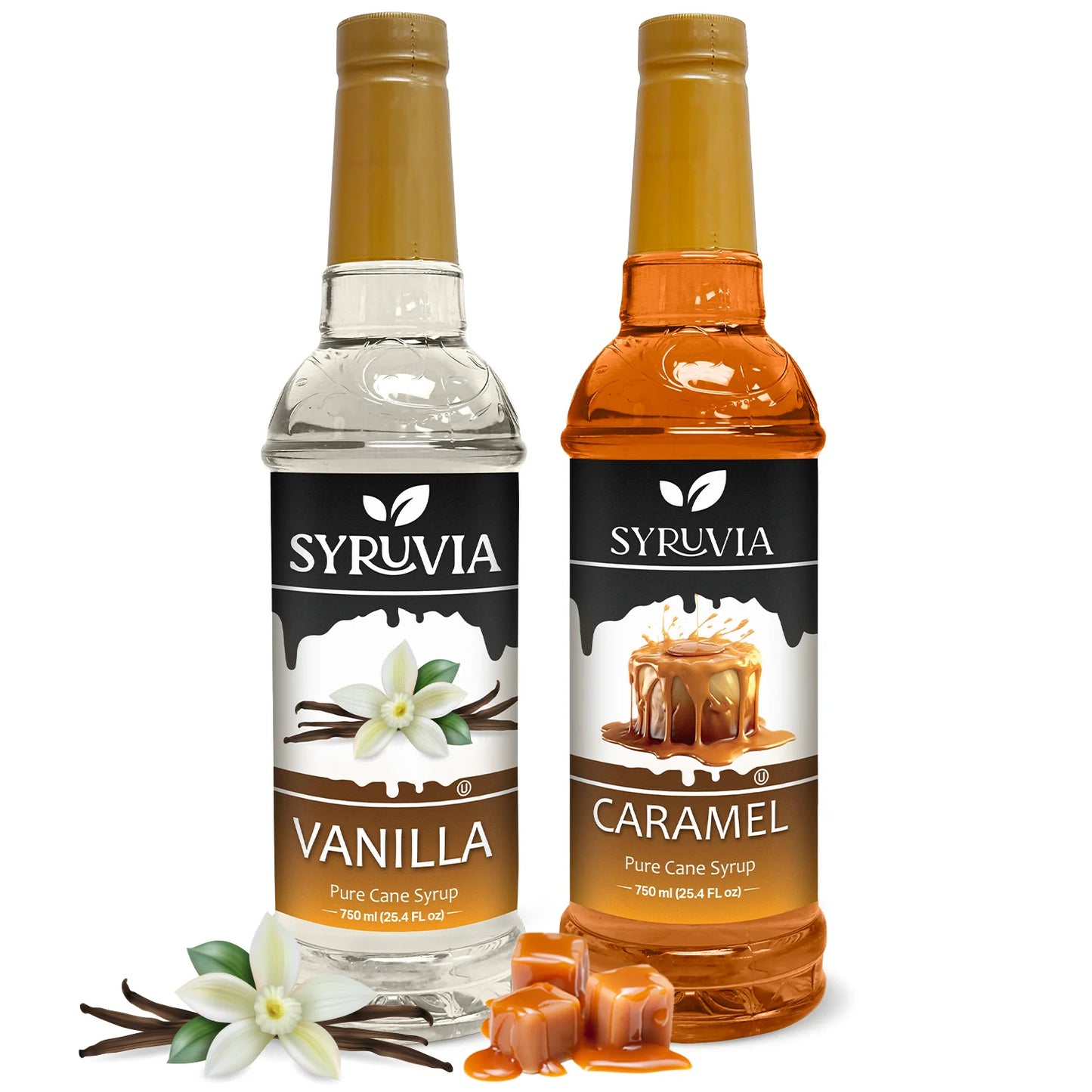 Variety Pack, Vanilla, and Caramel Syrup