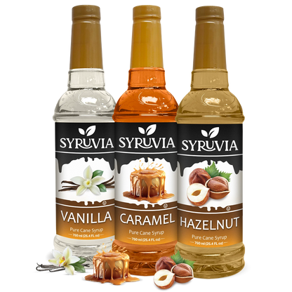 Variety Pack, Vanilla, Caramel, and Hazelnut Syrup