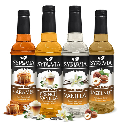 Variety Pack, Vanilla, Caramel, Hazelnut, and French Vanilla Syrup