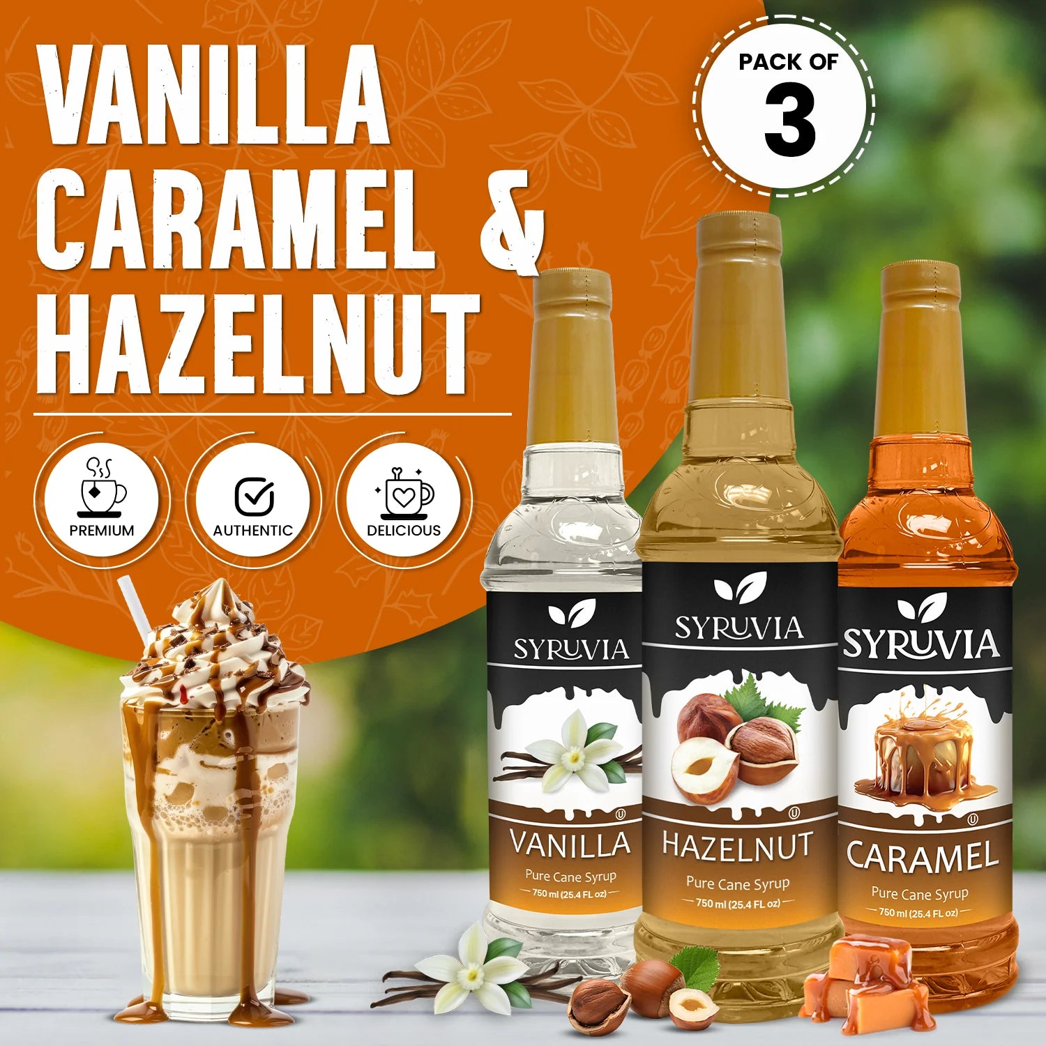 Vanilla Caramel Hazelnut syrup  for coffee 