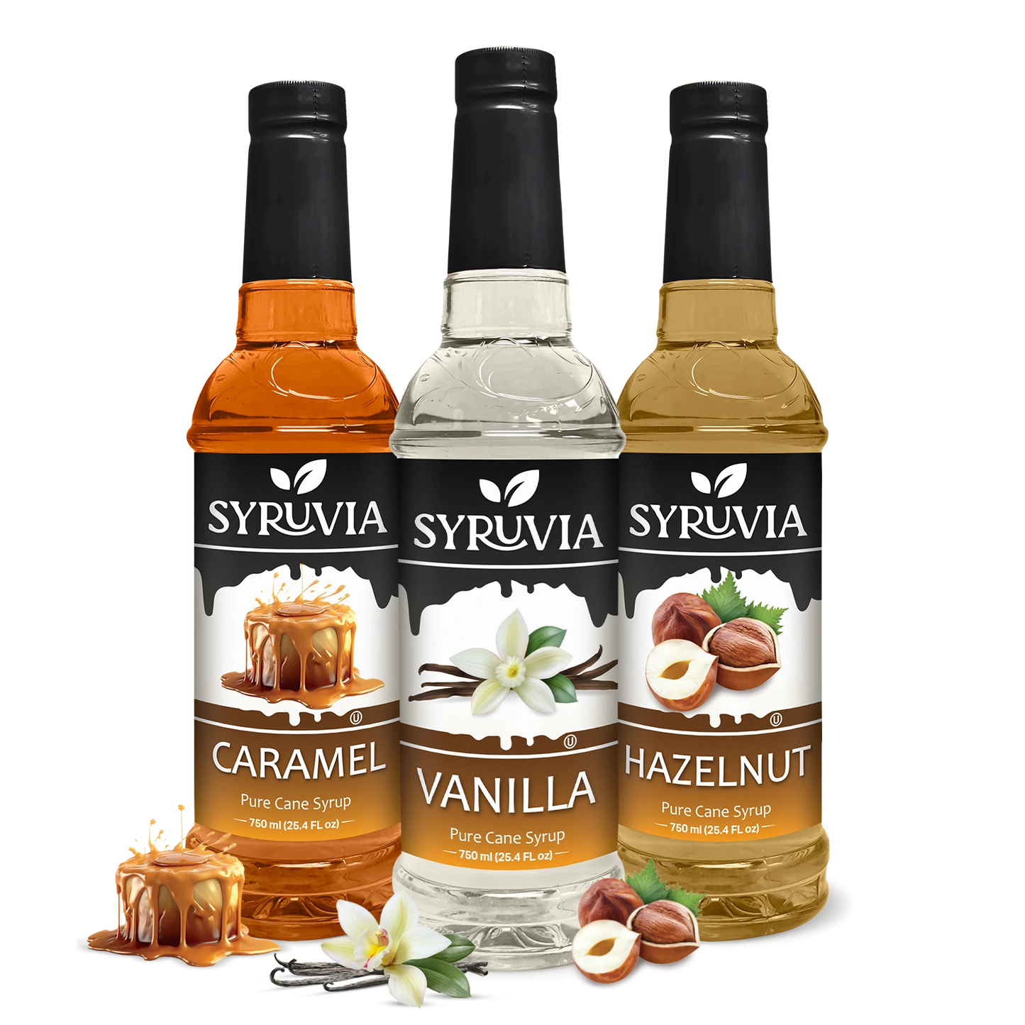 Variety Pack, Vanilla, Caramel, and Hazelnut Syrup