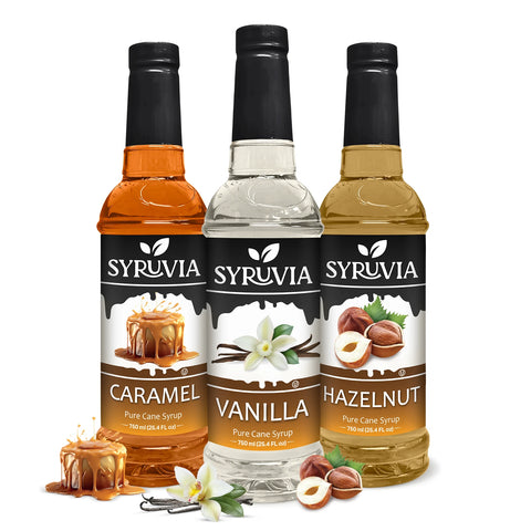 Variety Pack, Vanilla, Caramel, and Hazelnut Syrup