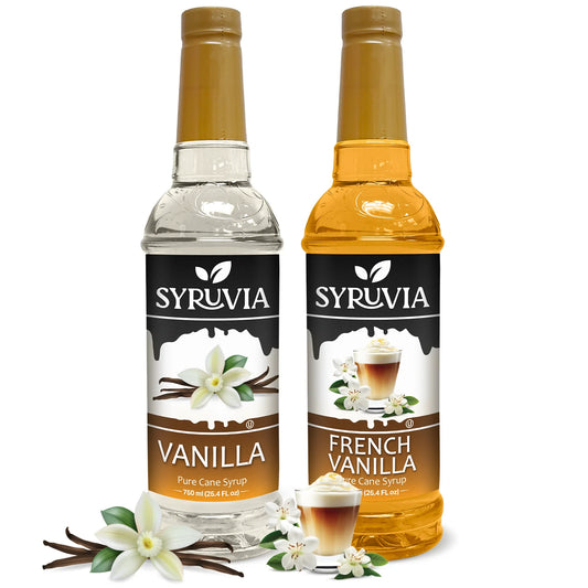 Variety Pack, Vanilla, and French Vanilla Syrup