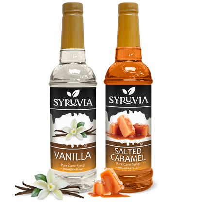 Variety Pack, Vanilla, and Salted Caramel Coffee Syrup