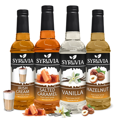 Variety Pack, Vanilla, Salted Caramel, Hazelnut, and Irish Cream Syrup