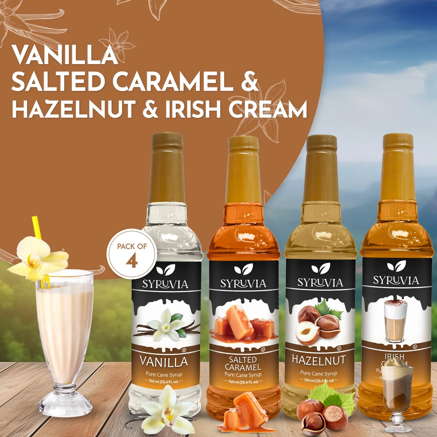 Vanilla Salted Caramel Hazelnut Irish Cream  coffee syrup