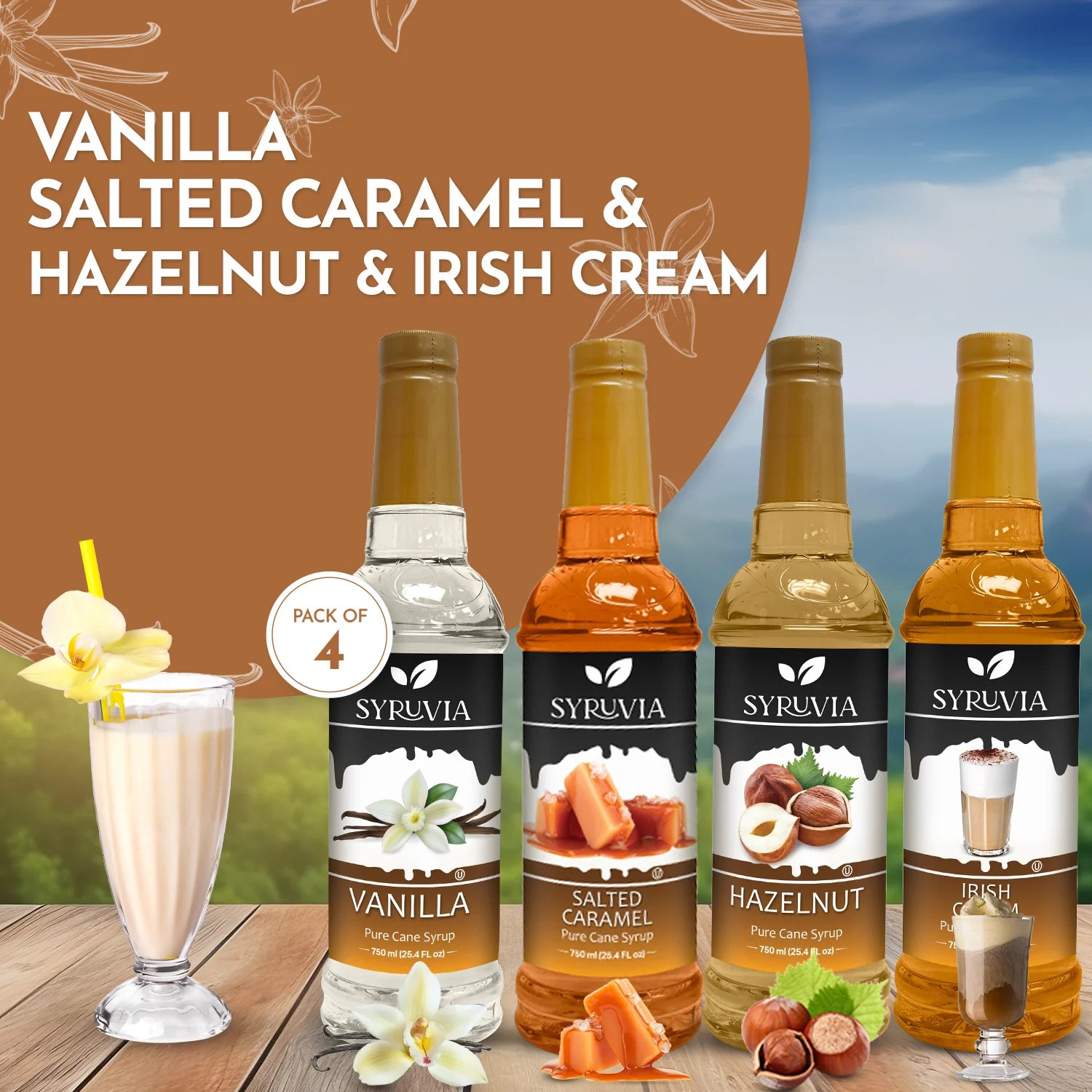 Vanilla Salted Caramel Hazelnut Irish Cream  coffee syrup