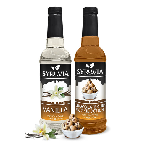 Variety Pack, Vanilla, and Chocolate Chip Cookie Dough Syrup