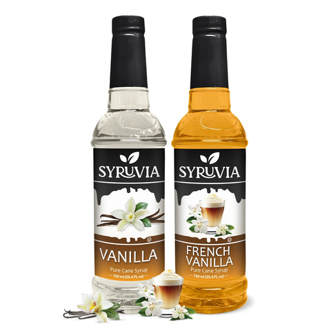 Variety Pack, Vanilla, and French Vanilla Syrup