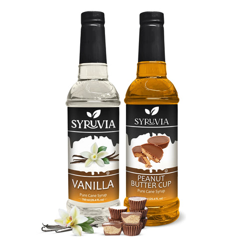 Variety Pack, Vanilla, and Peanut Butter Cup Syrup