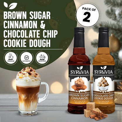 Variety Pack, Brown Sugar Cinnamon, and Chocolate Chip Cookie Dough Syrup