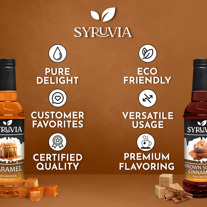 Variety Pack, Caramel, and Brown Sugar Cinnamon Syrup