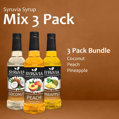 Variety Pack, Coconut, Peach, and Pineapple Syrup