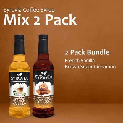 Variety Pack, French Vanilla, and Brown Sugar Cinnamon Syrup