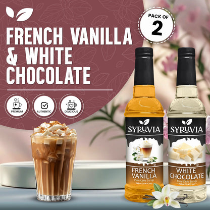 Variety Pack, French Vanilla, and White Chocolate Syrup