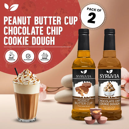 Variety Pack, Peanut Butter Cup, and Chocolate Chip Cookie Dough Syrup