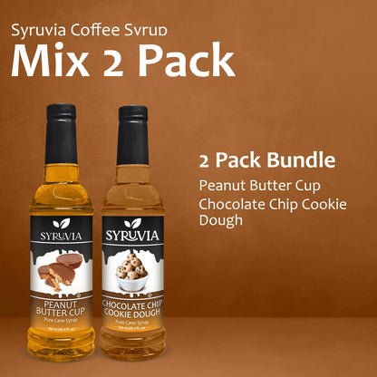 Variety Pack, Peanut Butter Cup, and Chocolate Chip Cookie Dough Syrup