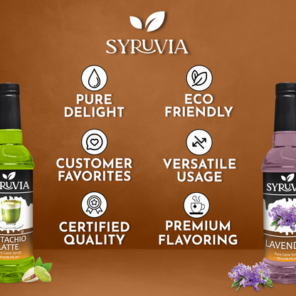 Variety Pack, Pistachio Latte, and Lavender Syrup