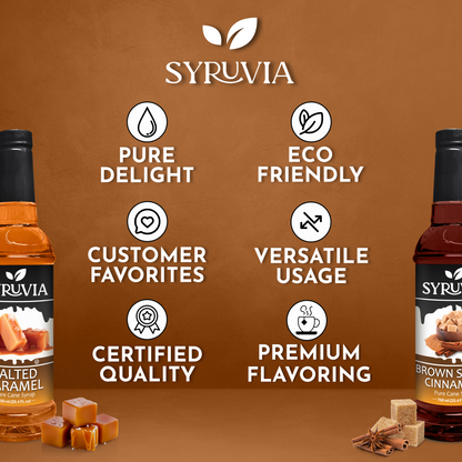 Variety Pack, Salted Caramel, and Brown Sugar Cinnamon Syrup