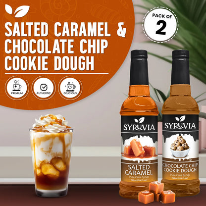 Variety Pack, Salted Caramel, and Chocolate Chip Cookie Dough Syrup