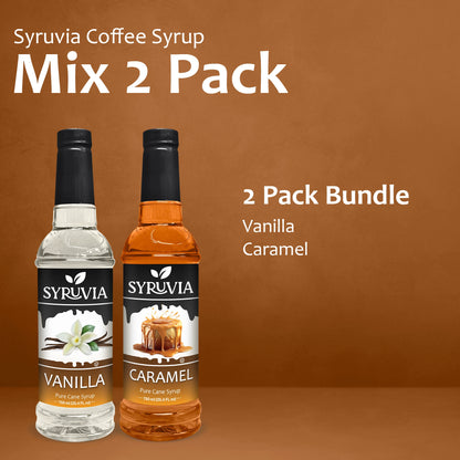 Variety Pack, Vanilla, and Caramel Syrup
