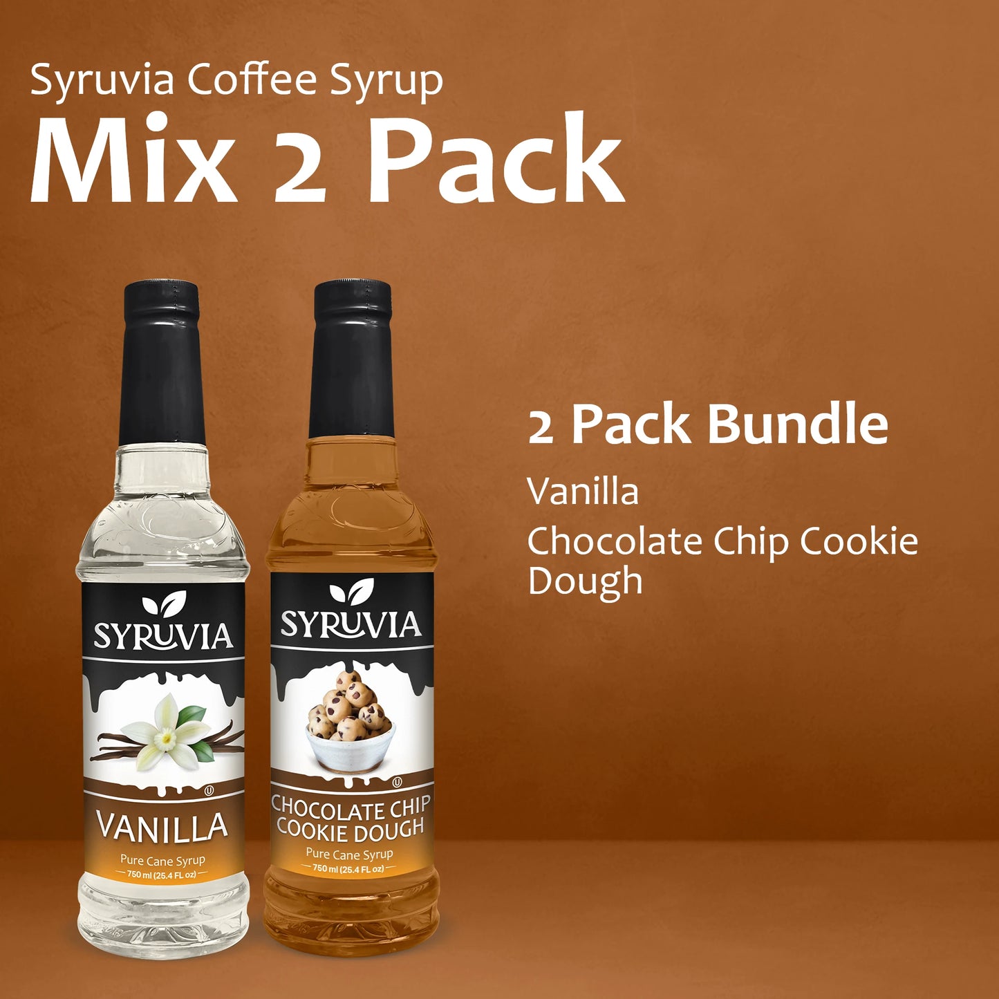 Variety Pack, Vanilla, and Chocolate Chip Cookie Dough Syrup