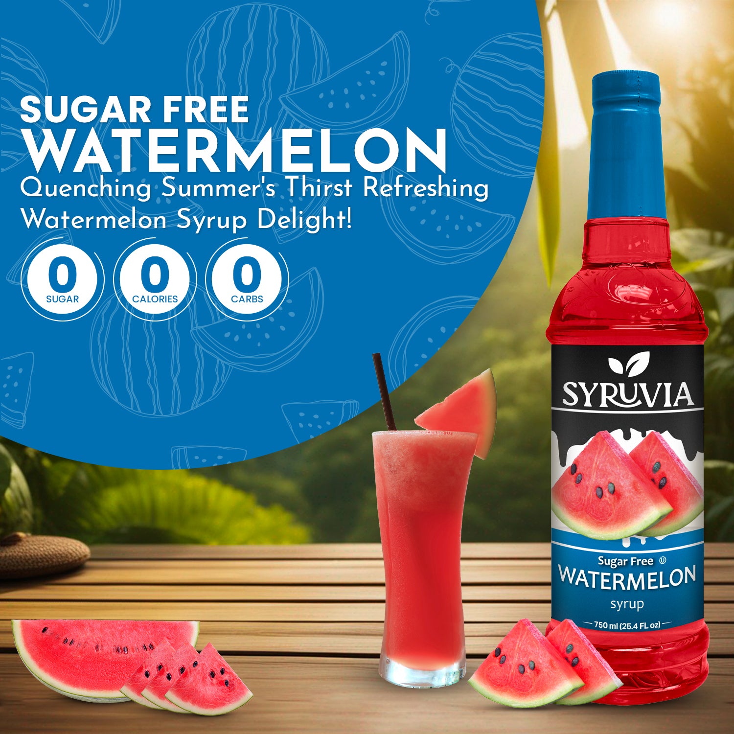 Watermelon syrup  coffee sugar free
