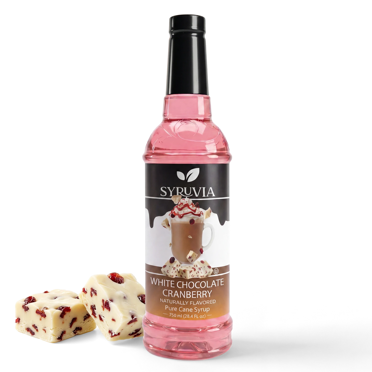 Syruvia White Chocolate Cranberry Syrup bottle