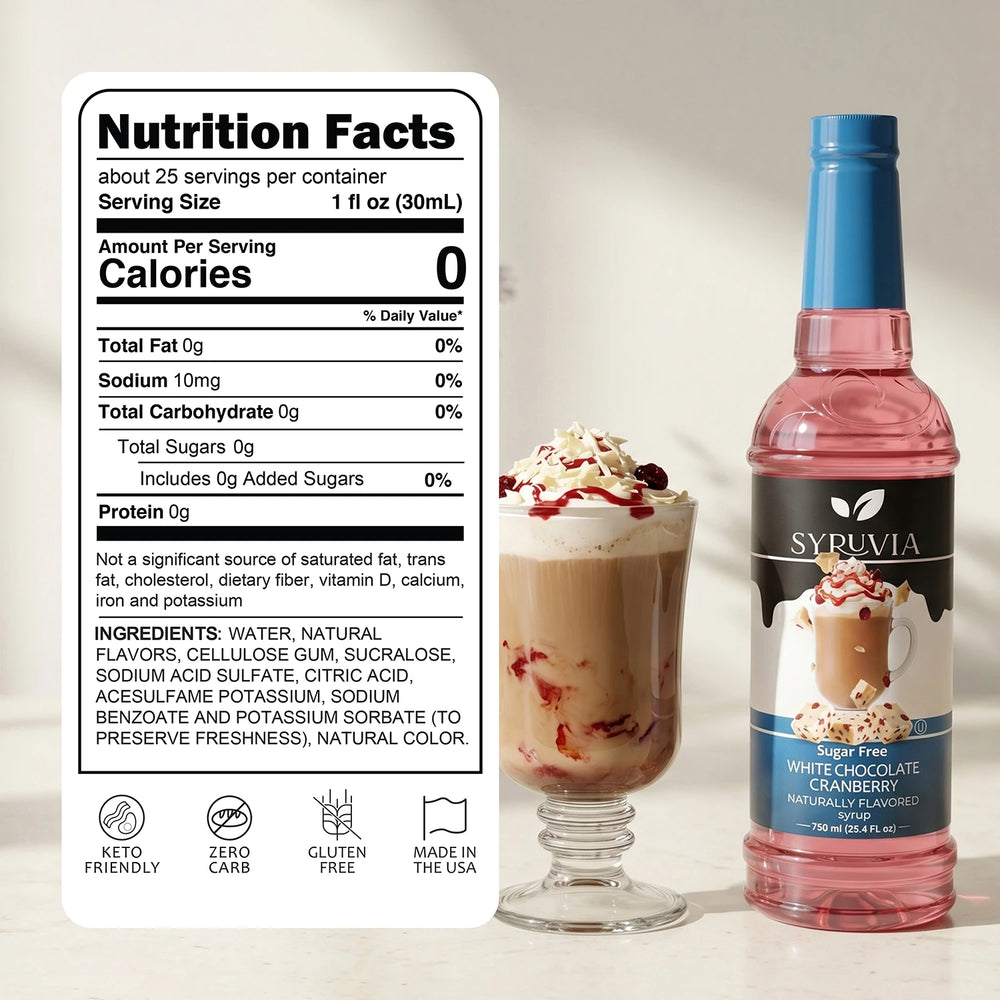 Sugar Free White Chocolate Cranberry Syrup