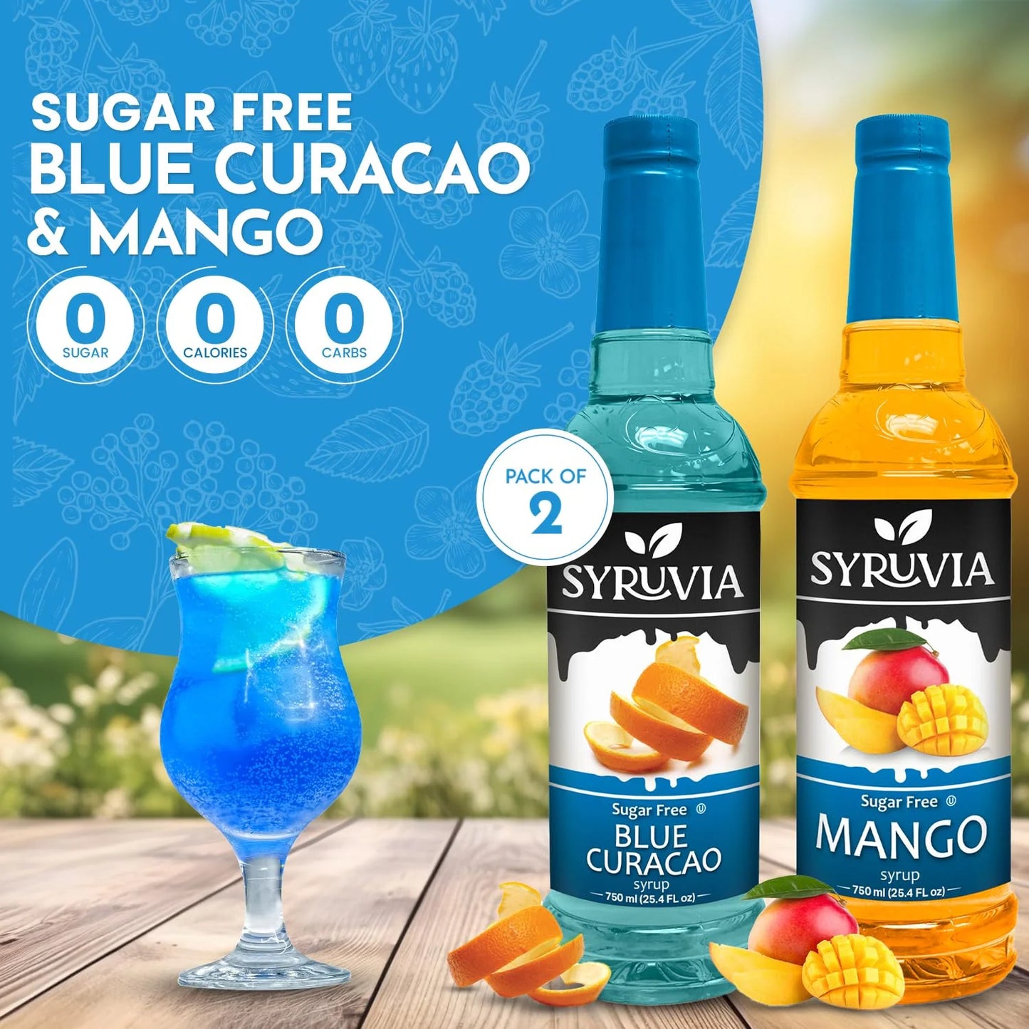 blue curacao mango sugar free syrup