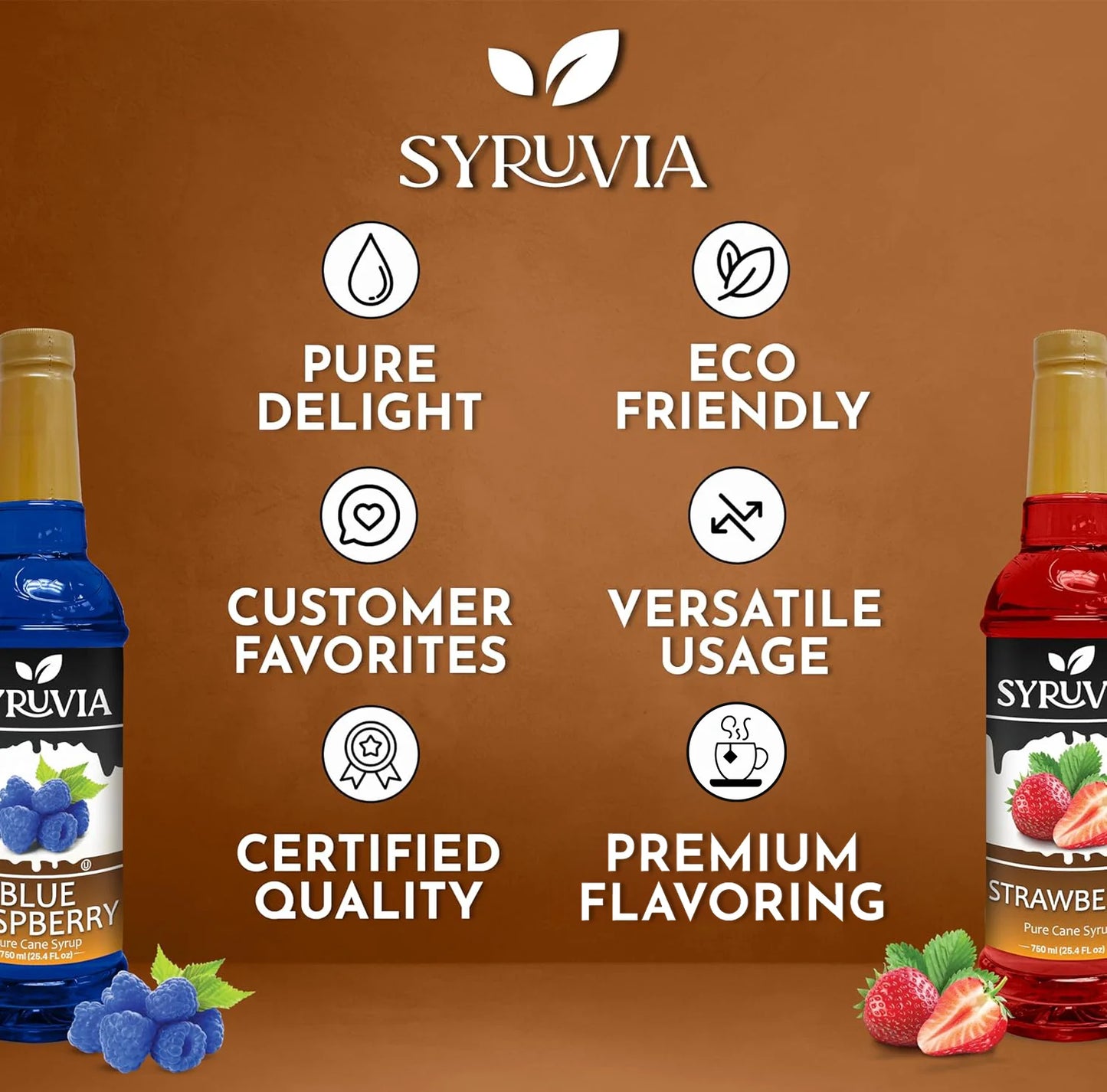 Variety Pack, Blue Raspberry, and Strawberry Syrup – Syruvia